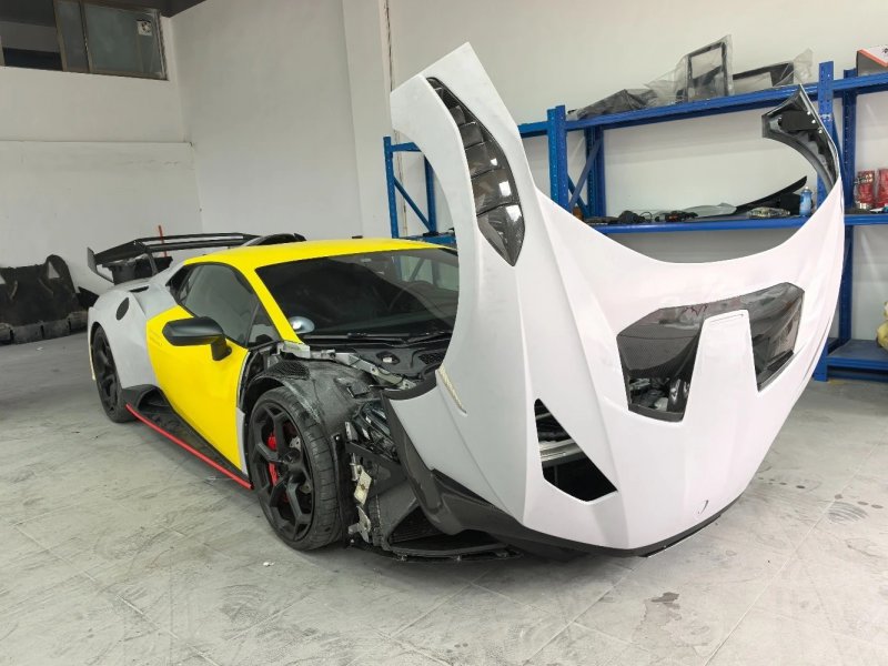 Dry Carbon Fiber Material STO Body Kit Full Set Bumper Hood Wing for Huracan LP580 LP610 EVO